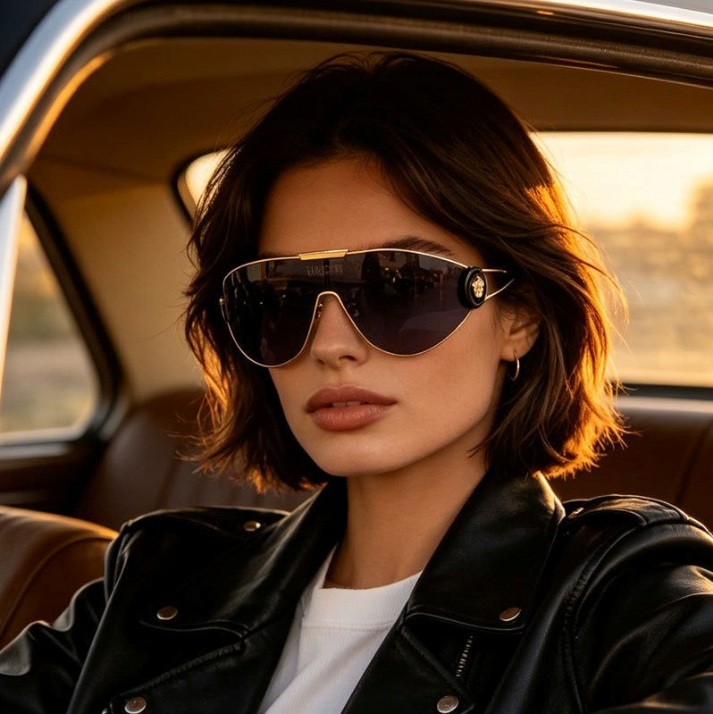 Gafas de sol versace estilo máscara - edición medusa.