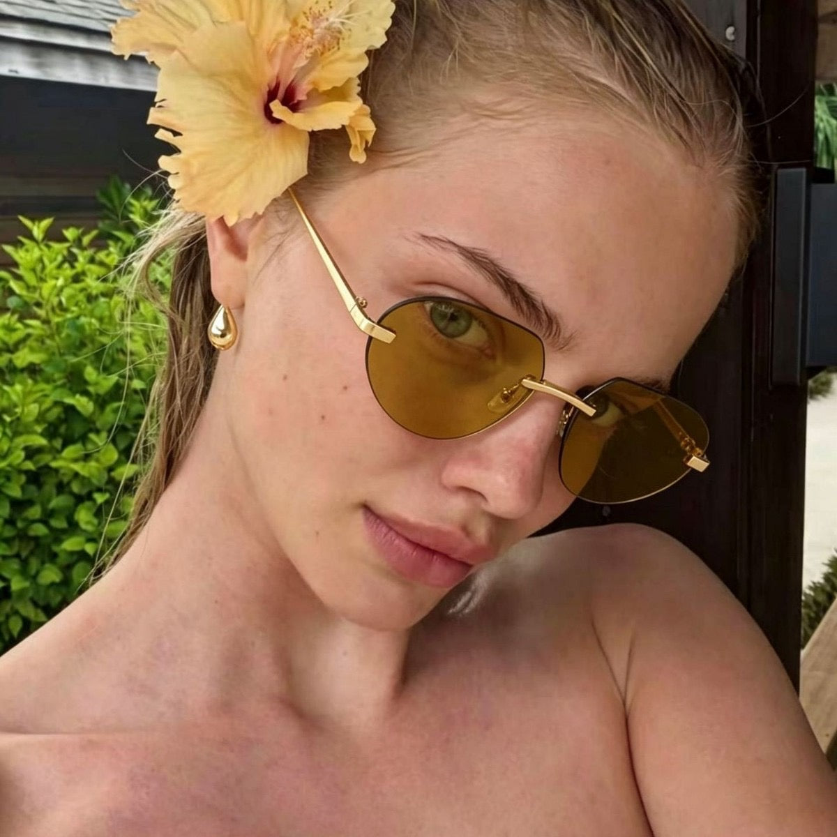 Gafas de sol minimalistas sin Marco ￼