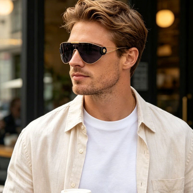 Gafas de sol versace estilo máscara - edición medusa.