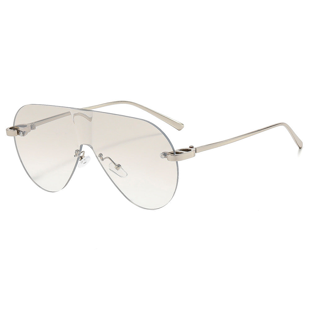 Lentes de Sol Aviador Rimless Futuristic