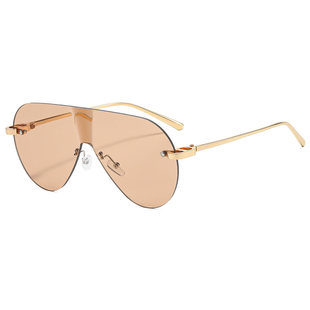 Lentes de Sol Aviador Rimless Futuristic